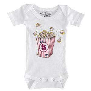 Infant Tiny Turnip White St. Louis Cardinals Popcorn Bodysuit