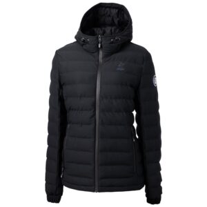 Women's Cutter & Buck Black Miami Marlins Mission Ridge Repreve Puffer Full-Zip Jacket