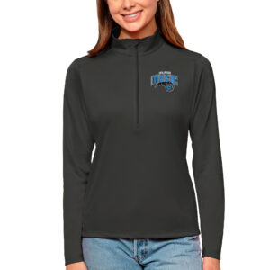 Women's Antigua Charcoal Orlando Magic Tribute Half-Zip Top
