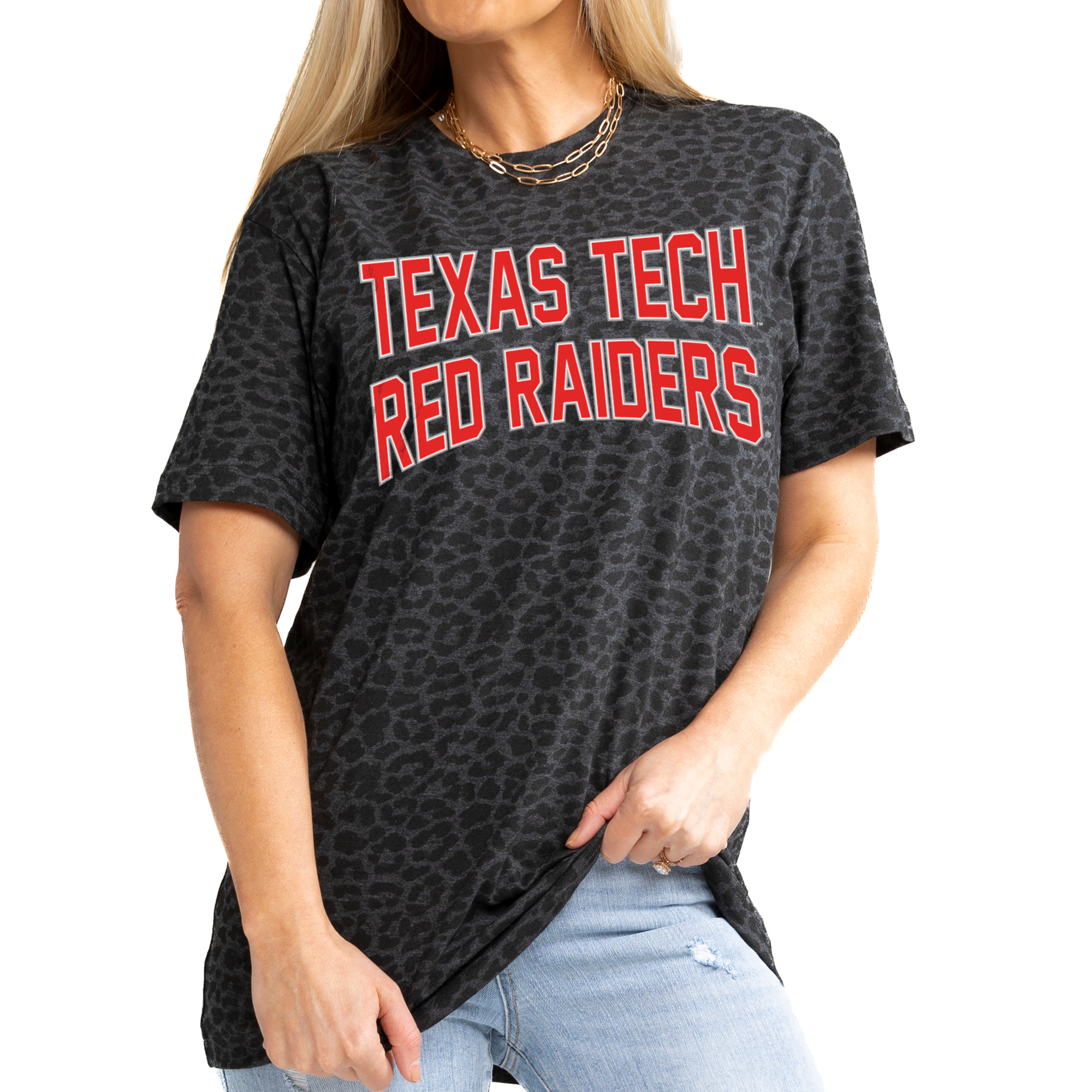 Women's Gameday Couture Leopard Texas Tech Red Raiders Fan Favorite Leopard T-Shirt