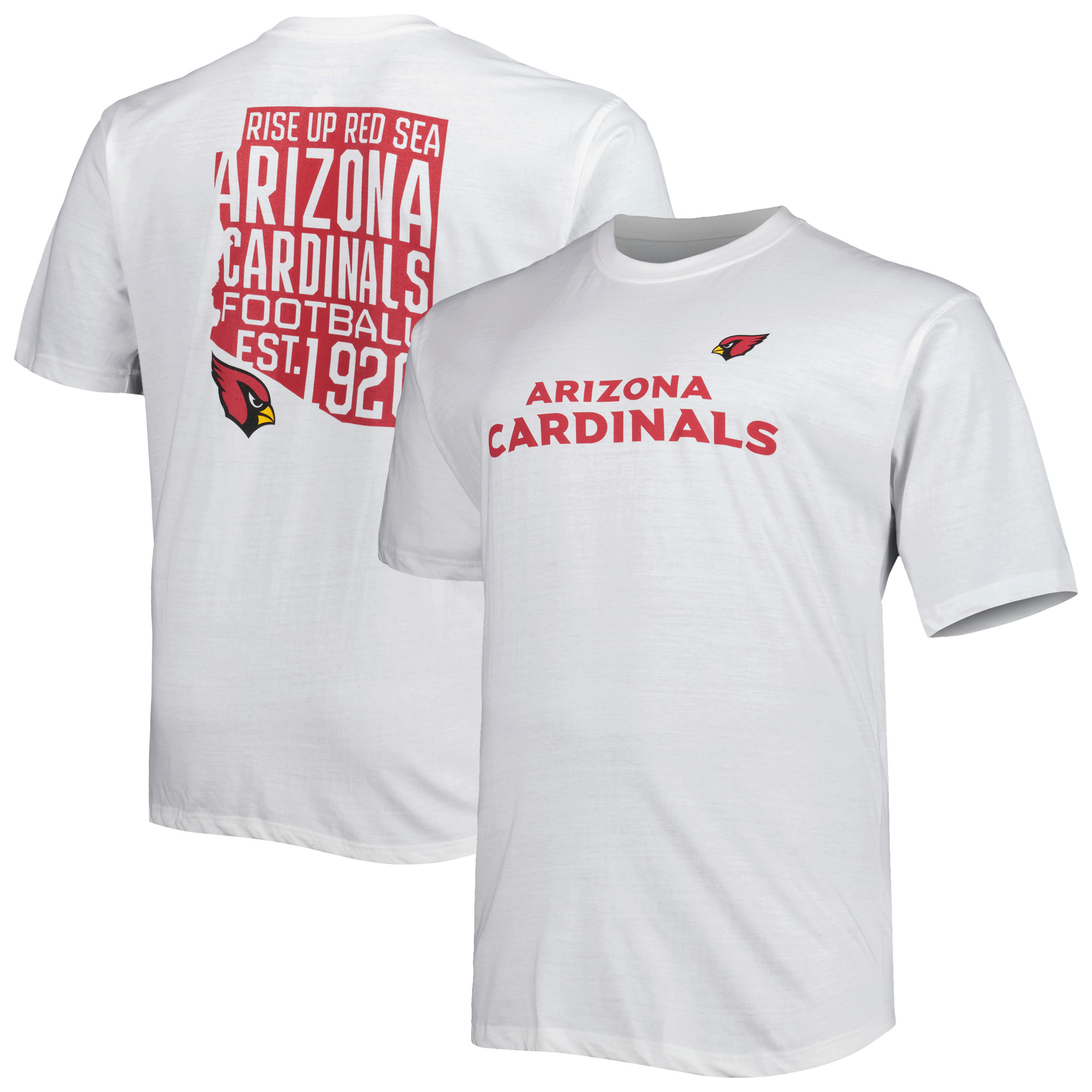 Men's White Arizona Cardinals Big & Tall Hometown Collection Hot Shot T-Shirt - Image 5