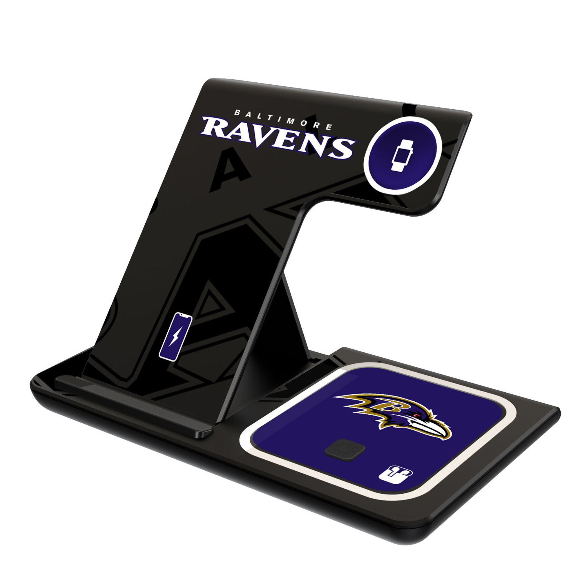 Keyscaper Baltimore Ravens 3-In-1 Wireless Charger