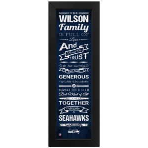 Imperial Seattle Seahawks 8" x 24" Custom Print Family Cheer