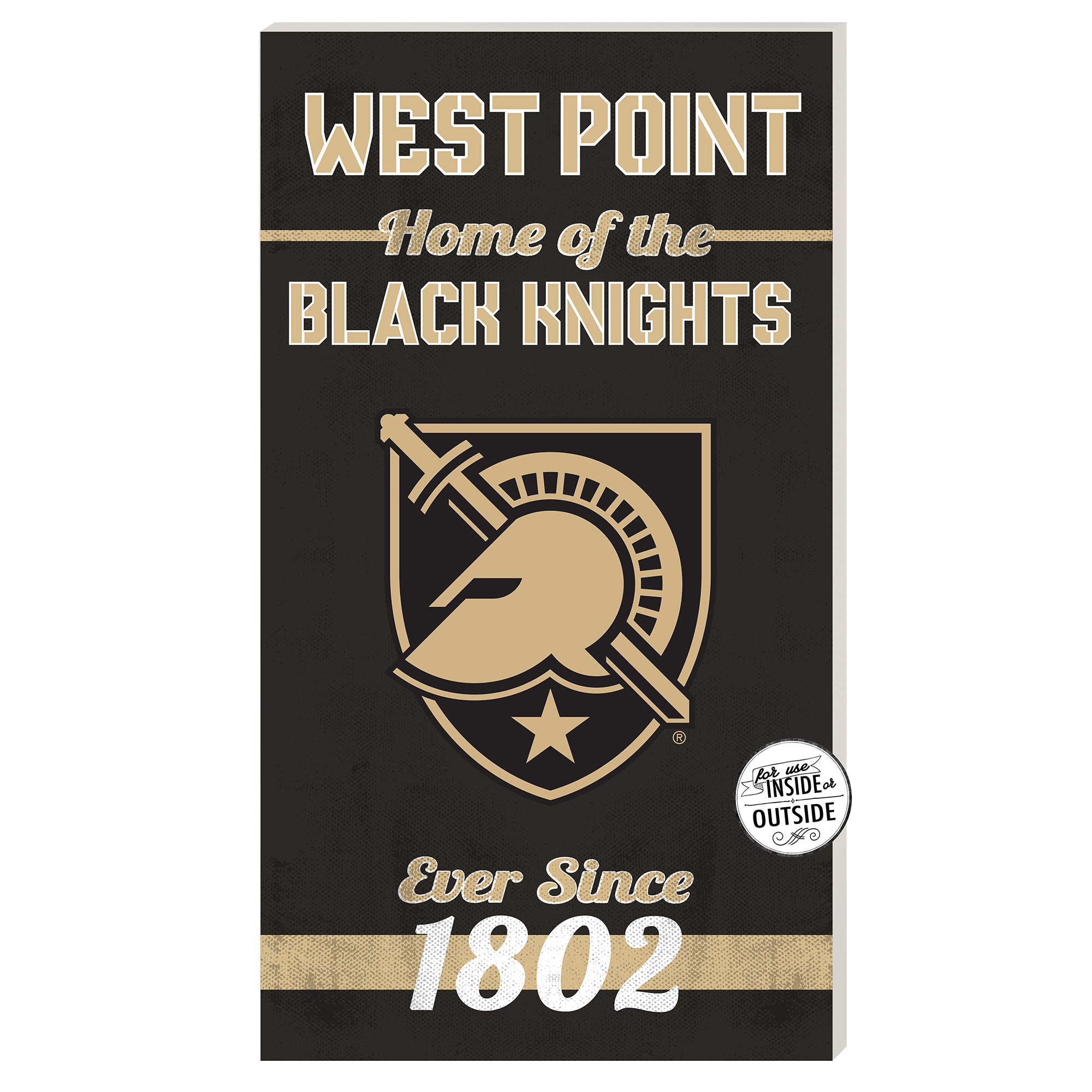 Army Black Knights 11'' x 20'' Home Of The Sign