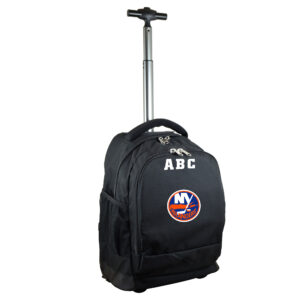 MOJO Black New York Islanders 19'' Personalized Premium Wheeled Backpack