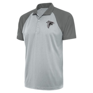 Men's Antigua Silver/Gray Atlanta Falcons Metallic Logo Nova Polo