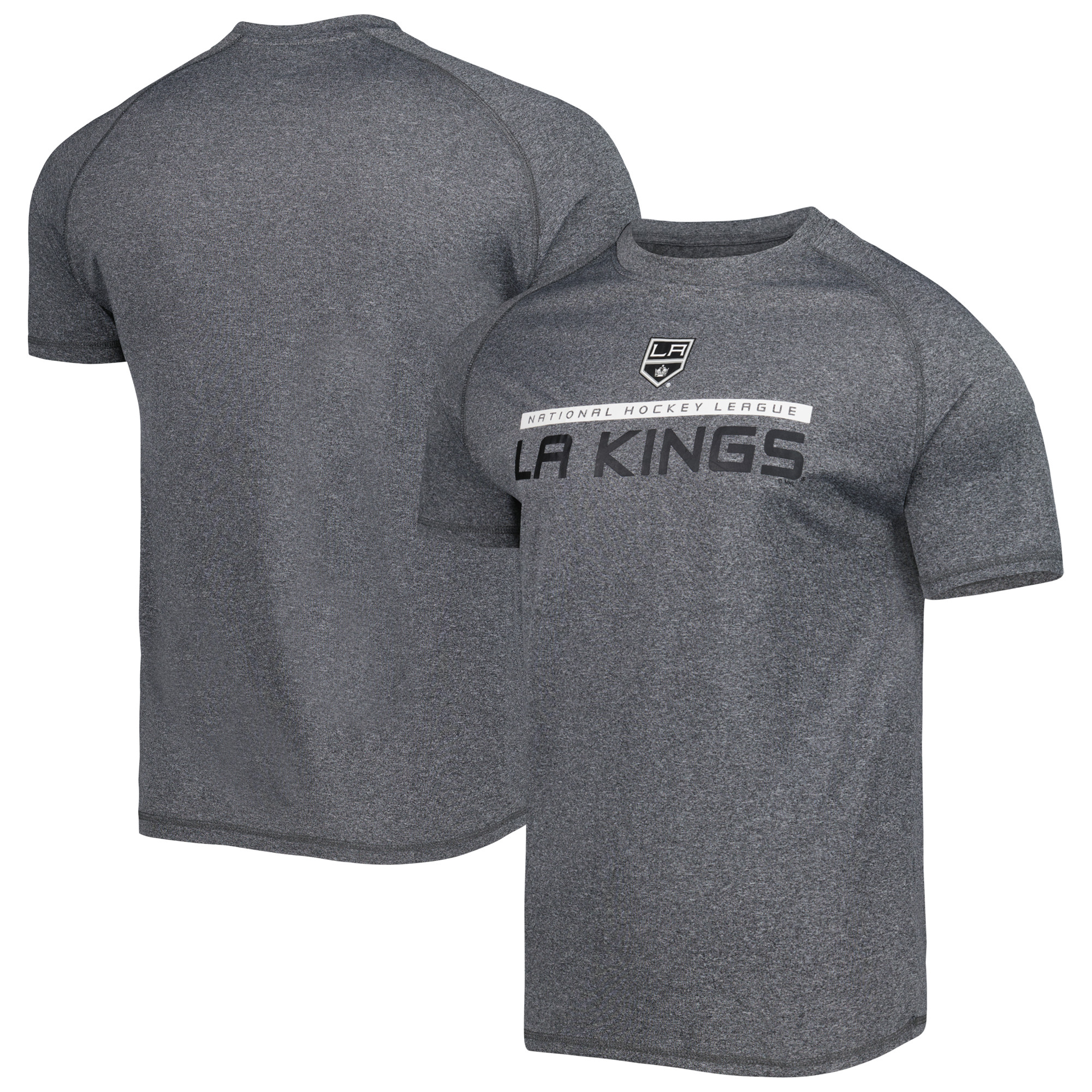Men's Charcoal Los Angeles Kings Impact Raglan T-Shirt - Image 5