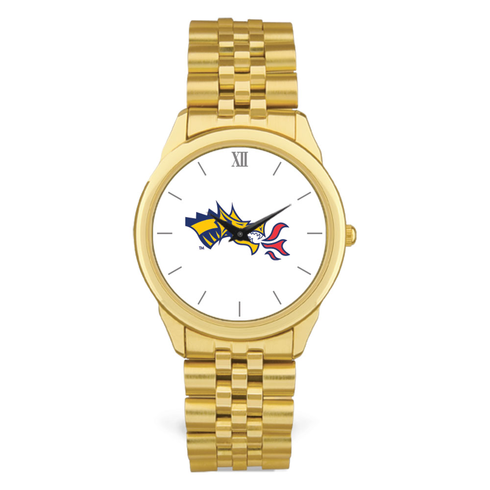 Men's Gold Drexel Dragons Team Logo Rolled Link Bracelet Wristwatch