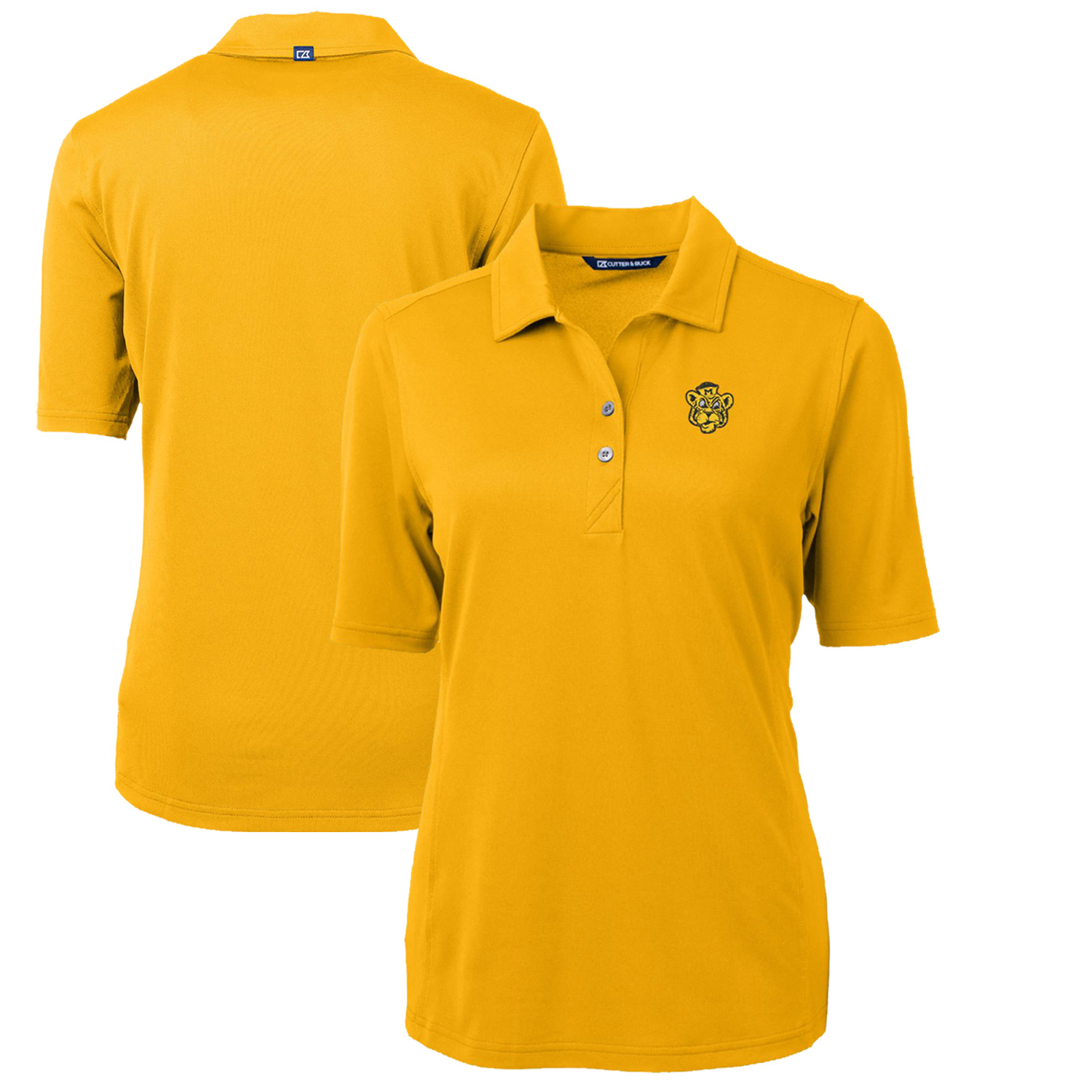 Women's Cutter & Buck Gold Missouri Tigers Team Virtue Eco Pique Recycled Polo - Image 2
