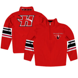 Youth Red Hawaii Hilo Vulcans Team Logo Quarter-Zip Pullover Sweatshirt