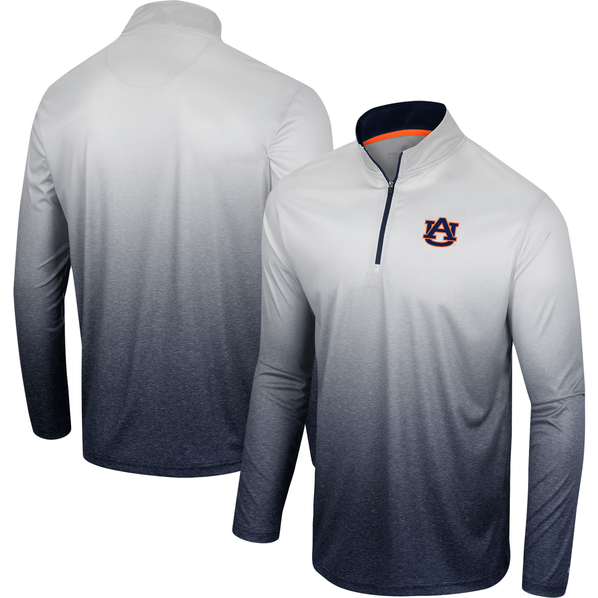 Men's Colosseum White/Navy Auburn Tigers Laws of Physics Quarter-Zip Windshirt - Image 5