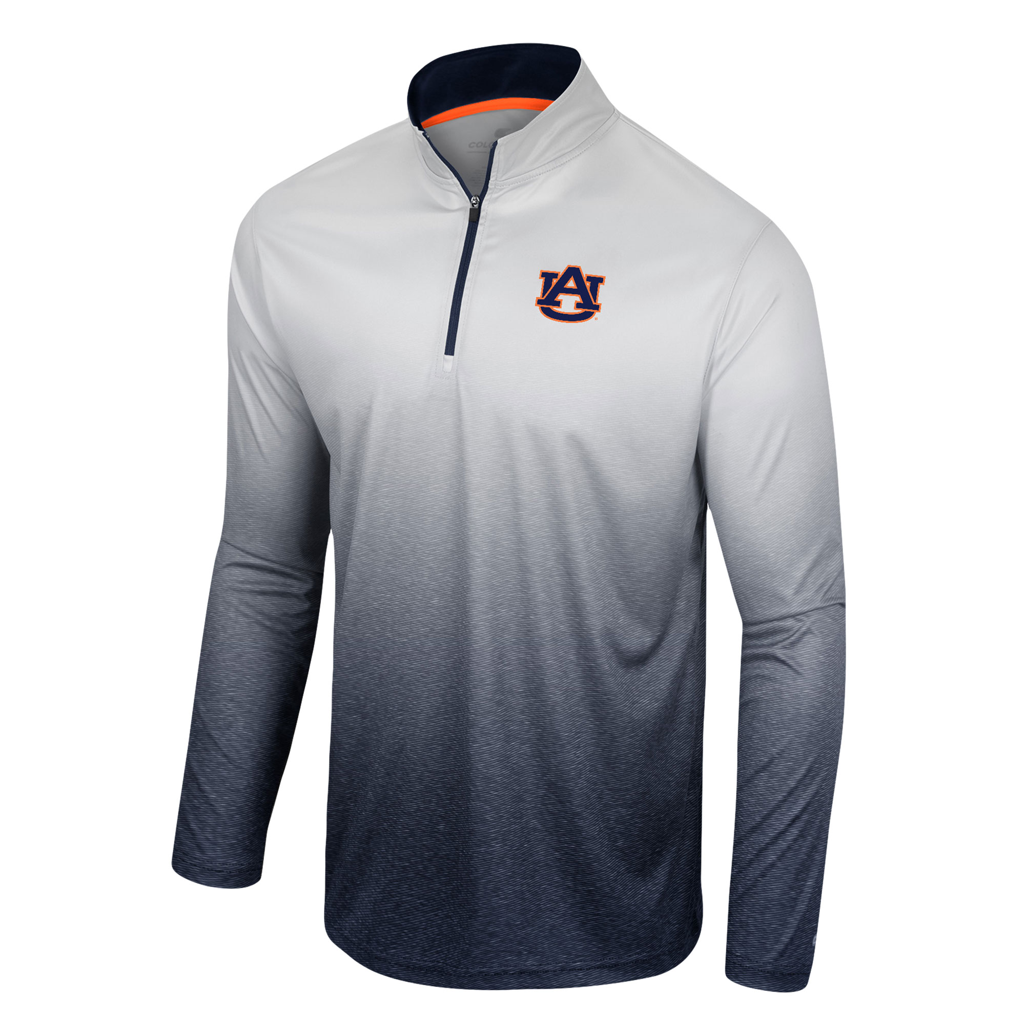Men's Colosseum White/Navy Auburn Tigers Laws of Physics Quarter-Zip Windshirt - Image 3