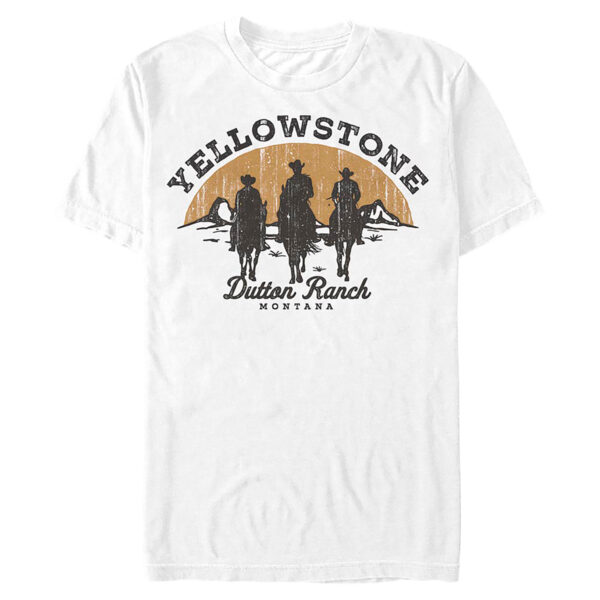 Men's White Yellowstone Sun T-Shirt