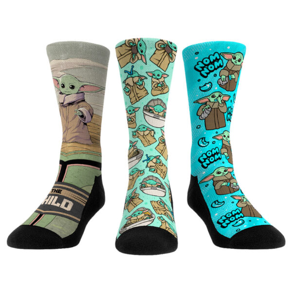 Unisex Rock Em Socks Grogu The Mandalorian Three-Pack Crew Socks Set