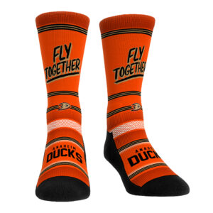 Unisex Rock Em Socks Anaheim Ducks Team Slogan Crew Socks