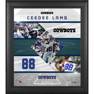 CeeDee Lamb Dallas Cowboys Framed 15" x 17" Stitched Stars Collage