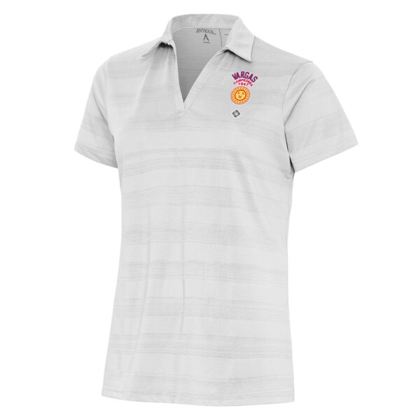 Women's Antigua White Vargas Campeones Compass Polo