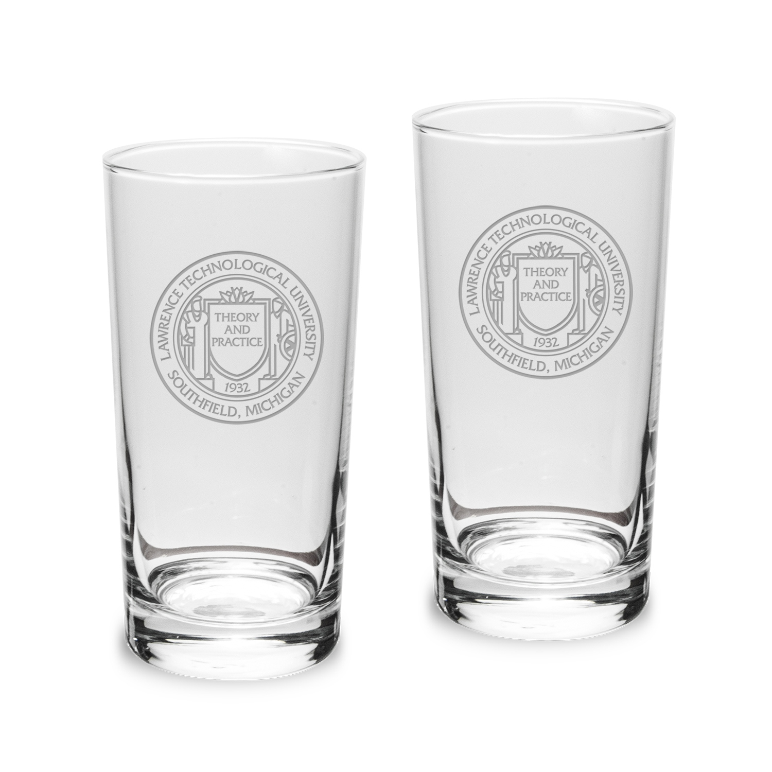 Lawrence Technological University Blue Devils Team Design Two-Piece 10oz. Highball Glass Set