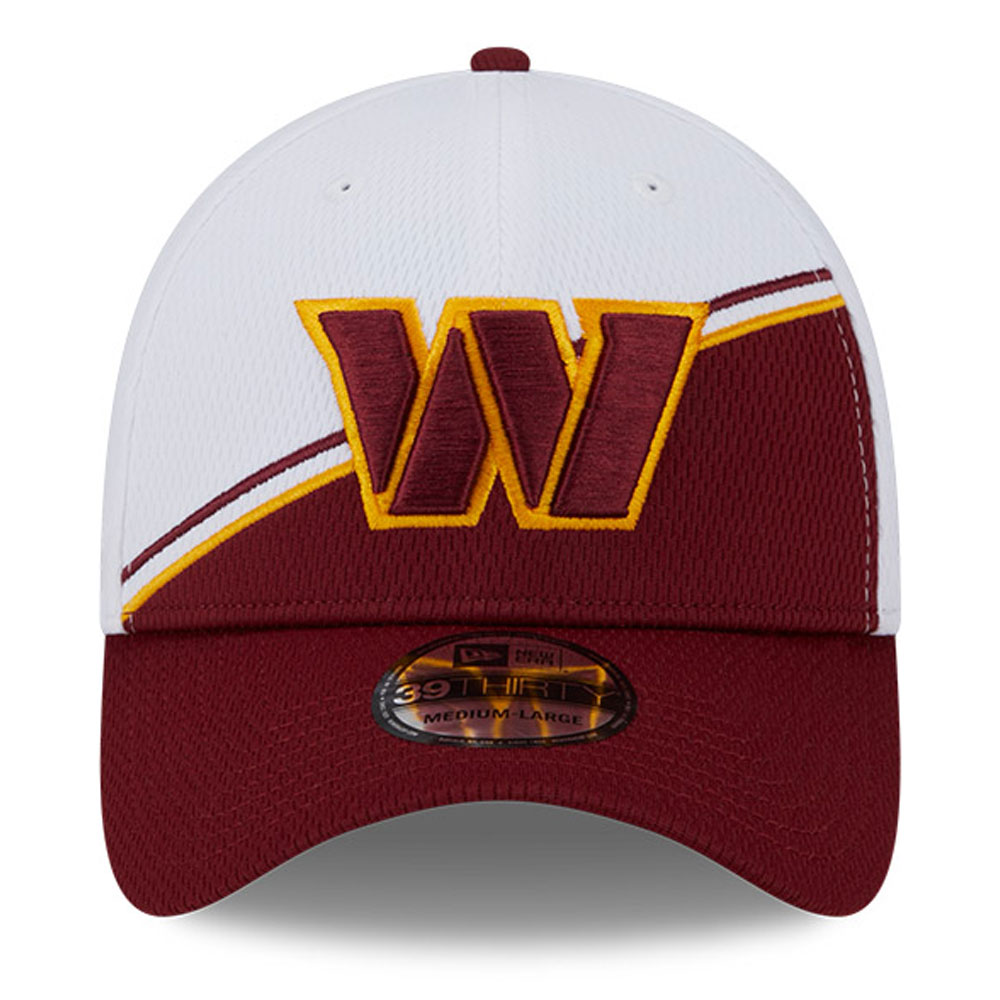 Men's New Era White/Burgundy Washington Commanders 2023 Sideline 39THIRTY Flex Hat - Image 8