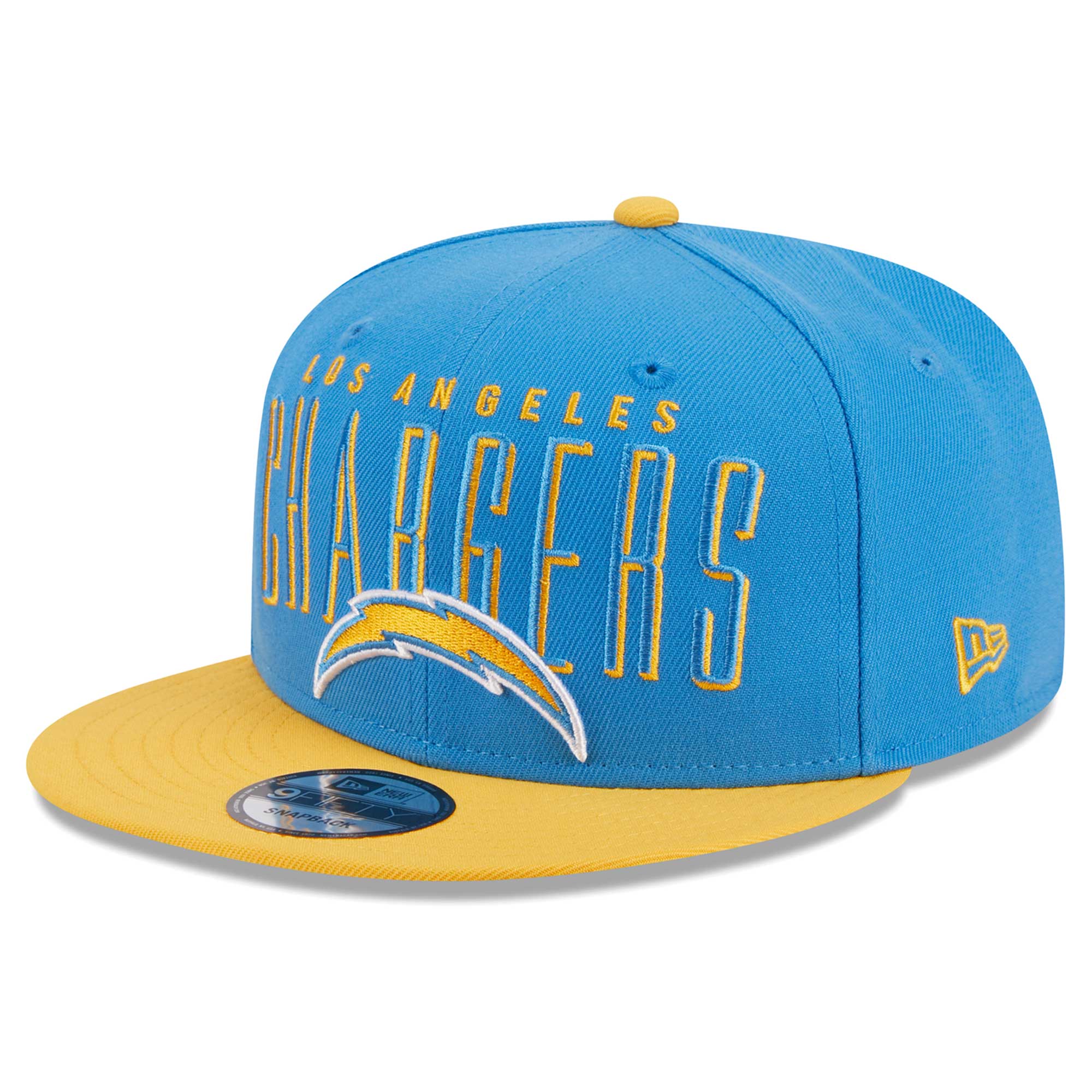 Men's New Era Powder Blue/Gold Los Angeles Chargers Headline 9FIFTY Snapback Hat - Image 7