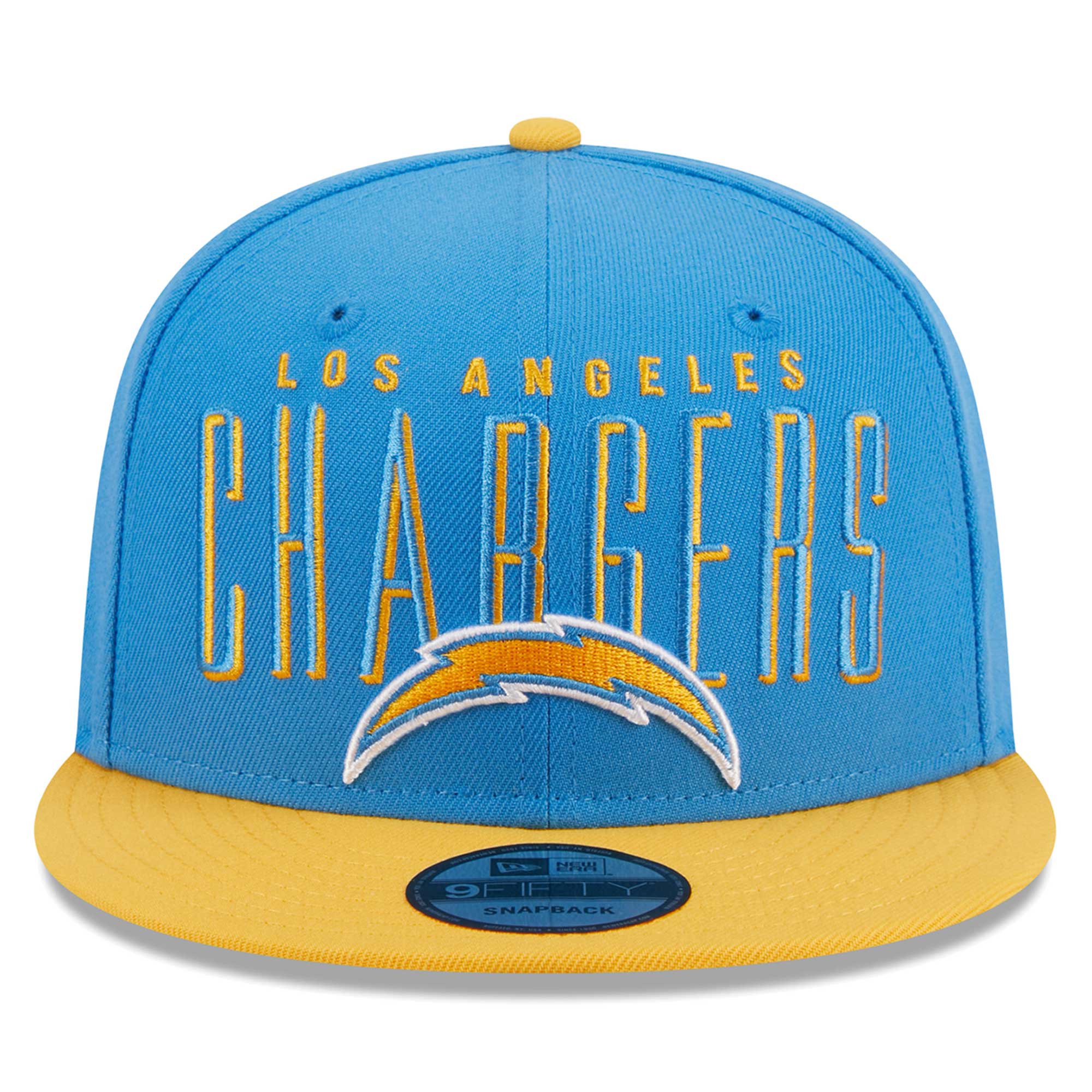 Men's New Era Powder Blue/Gold Los Angeles Chargers Headline 9FIFTY Snapback Hat - Image 8