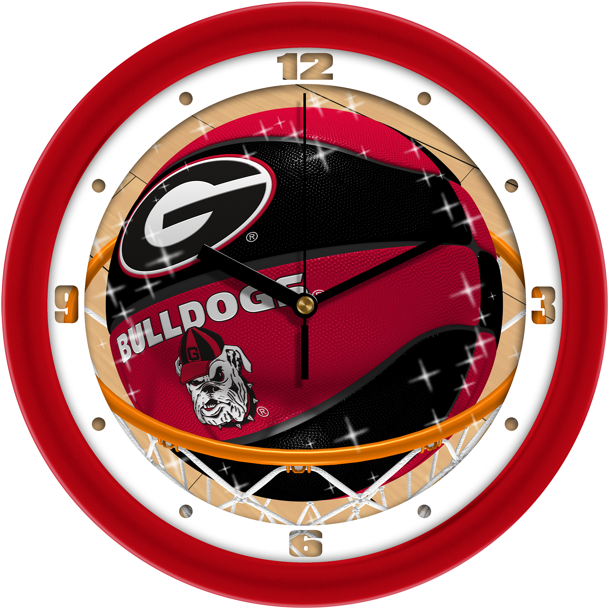 Georgia Bulldogs 11.5" Suntime Slam Dunk Wall Clock
