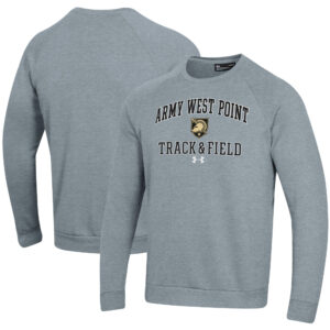 Men's Under Armour  Gray Army Black Knights Track & Field All Day Fleece Pullover Sweatshirt