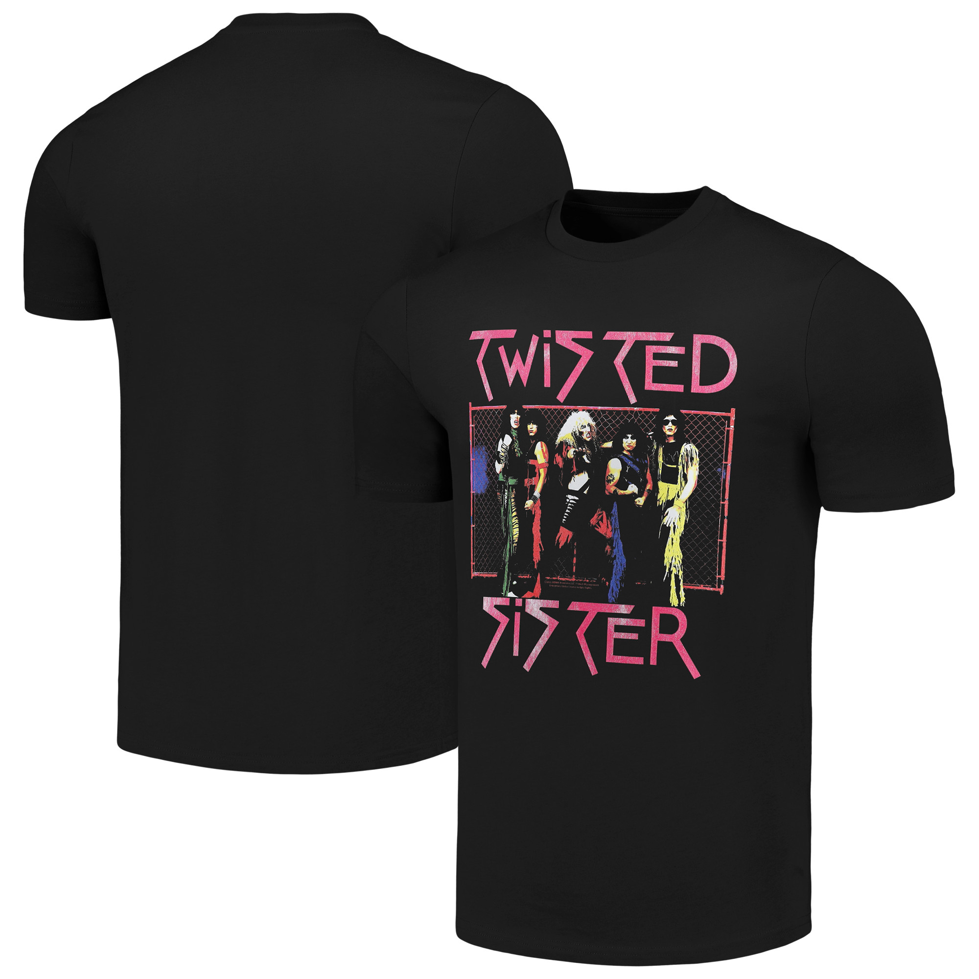 Men's Black Twisted Sister Fence T-Shirt - Image 2