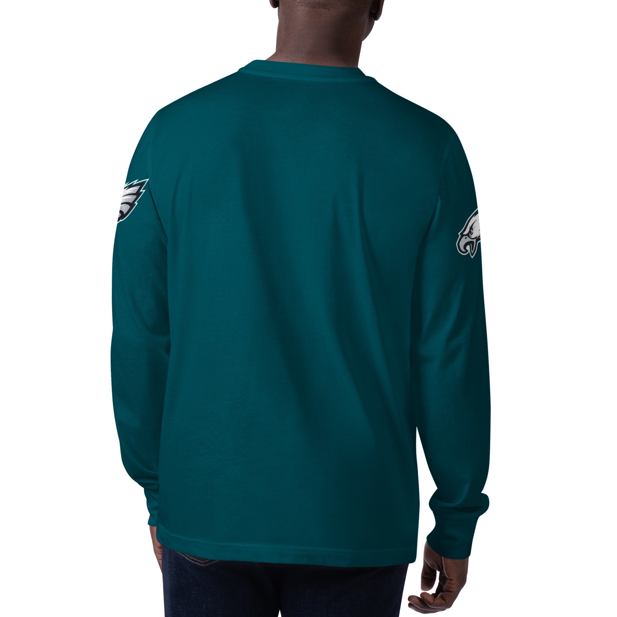 Men's Starter Midnight Green Philadelphia Eagles Clutch Hit Long Sleeve T-Shirt - Image 3