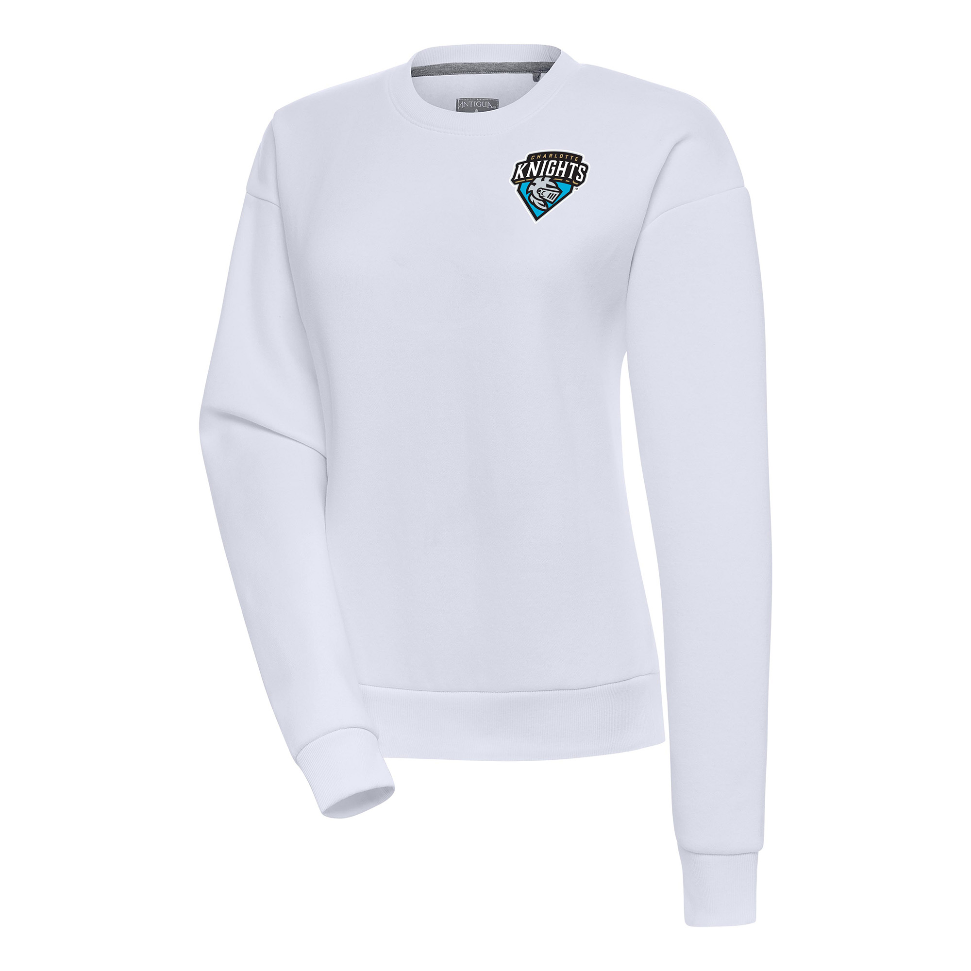 Women's Antigua White Charlotte Knights Victory Pullover Sweatshirt