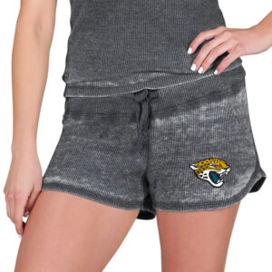 Women's Concepts Sport  Charcoal Jacksonville Jaguars Resurgence Waffle Knit Shorts