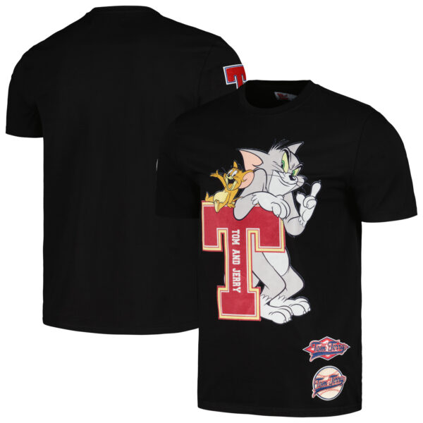 Unisex Freeze Max  Black Tom and Jerry University T-Shirt
