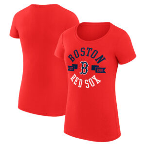 Women's G-III 4Her by Carl Banks Red Boston Red Sox City Graphic Fitted T-Shirt