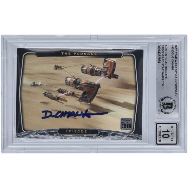 Doug Chiang Star Wars Autographed 2007 Topps 30th Anniversary #50 BGS Authenticated 10 Card - Image 7