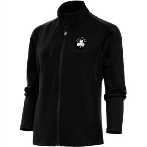 Women's Antigua  Black Boston Celtics Brushed Metallic Generation Full-Zip Jacket