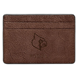 Men's Fossil  Brown Louisville Cardinals Steven Card Case