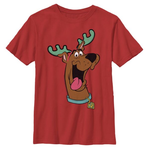 Youth Mad Engine  Red Scooby-Doo Christmas Antlers Graphic T-Shirt