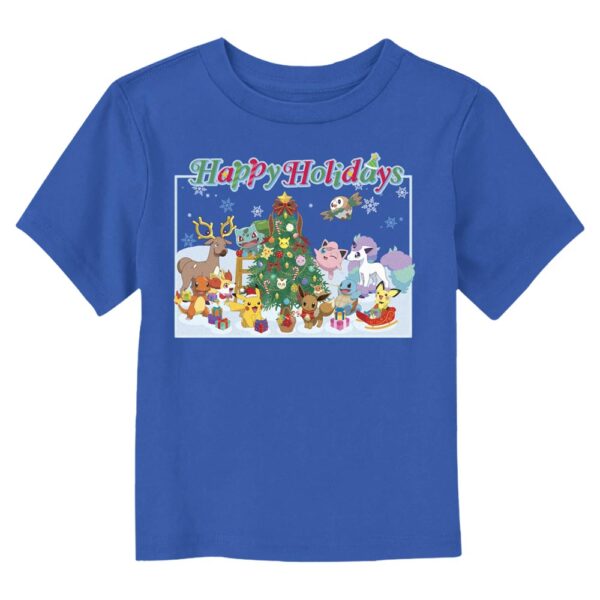 Toddler Mad Engine  Royal Pokemon Happy Holidays Graphic T-Shirt