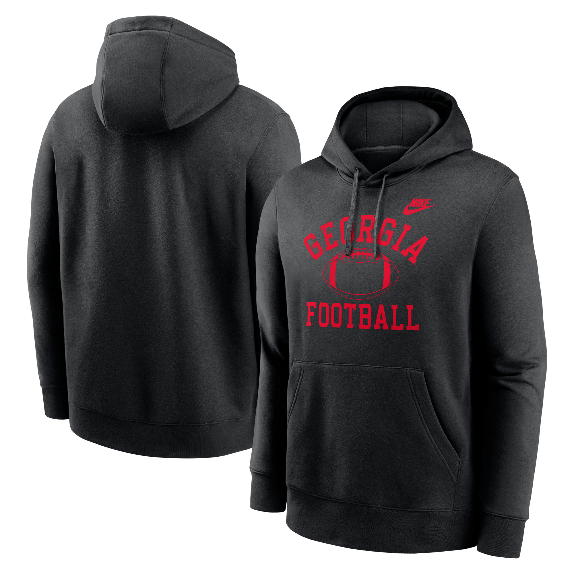 Men's Nike Black Georgia Bulldogs Legacy Football Icon Club Fleece Pullover Hoodie - Image 5