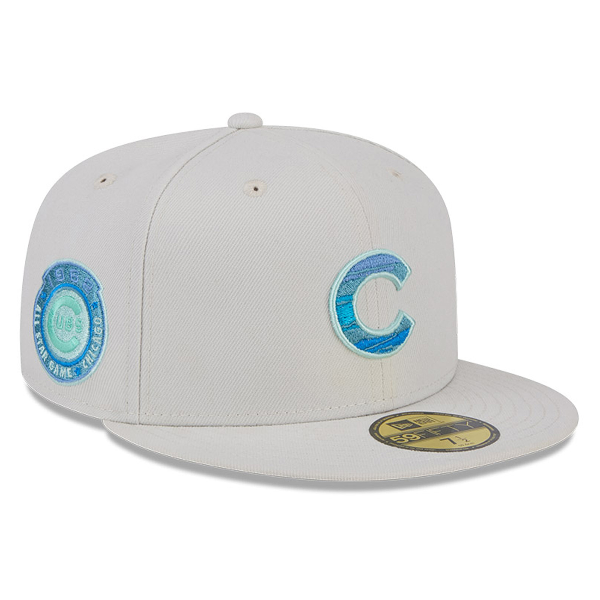 Men's New Era Khaki Chicago Cubs Stone Mist 59FIFTY Fitted Hat - Image 2