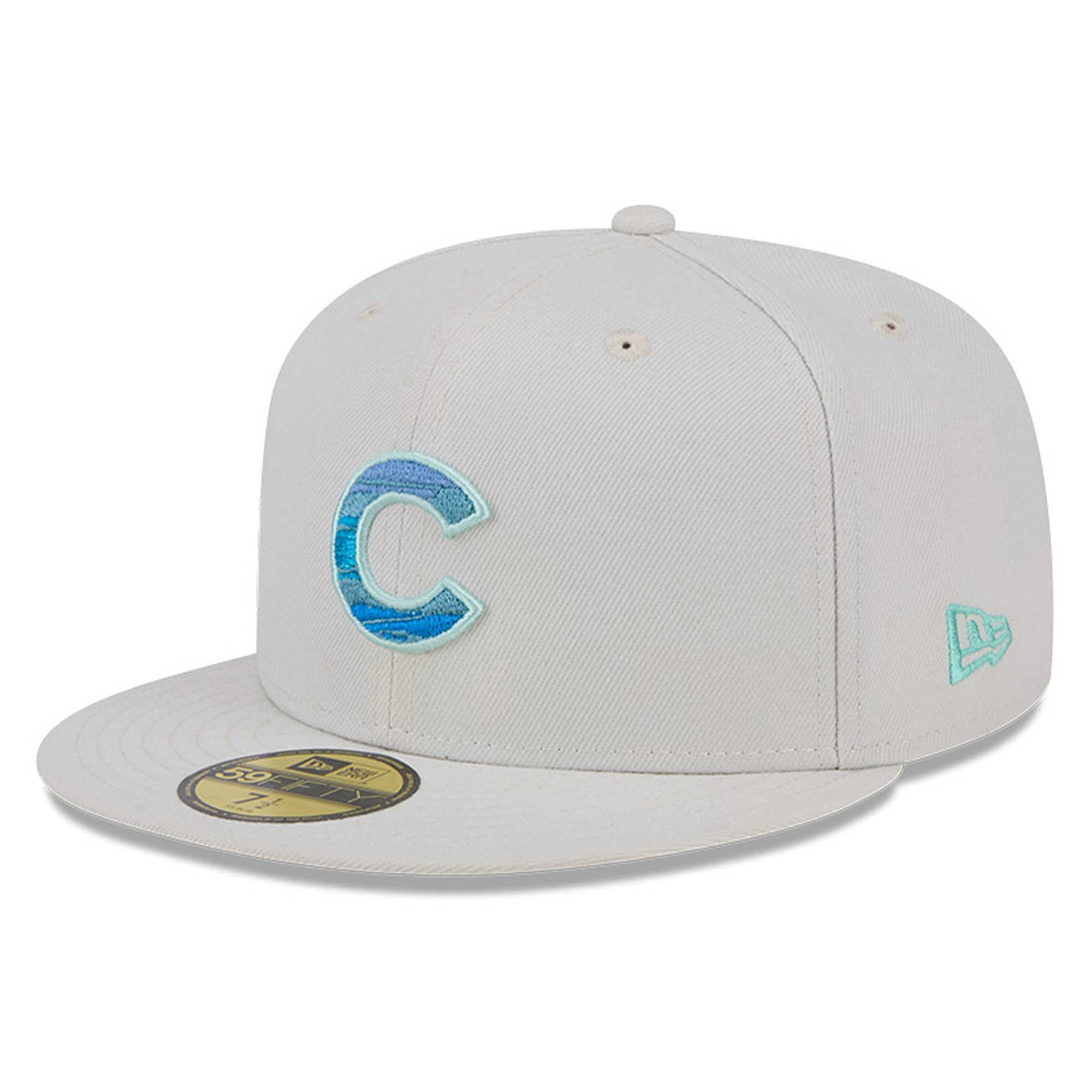 Men's New Era Khaki Chicago Cubs Stone Mist 59FIFTY Fitted Hat - Image 4