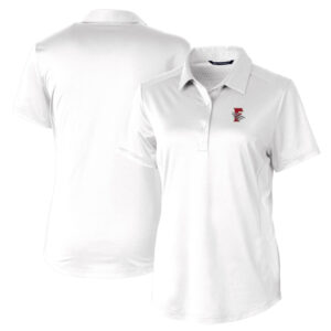 Women's  Cutter & Buck  White Fresno Grizzlies Prospect Textured Stretch Polo