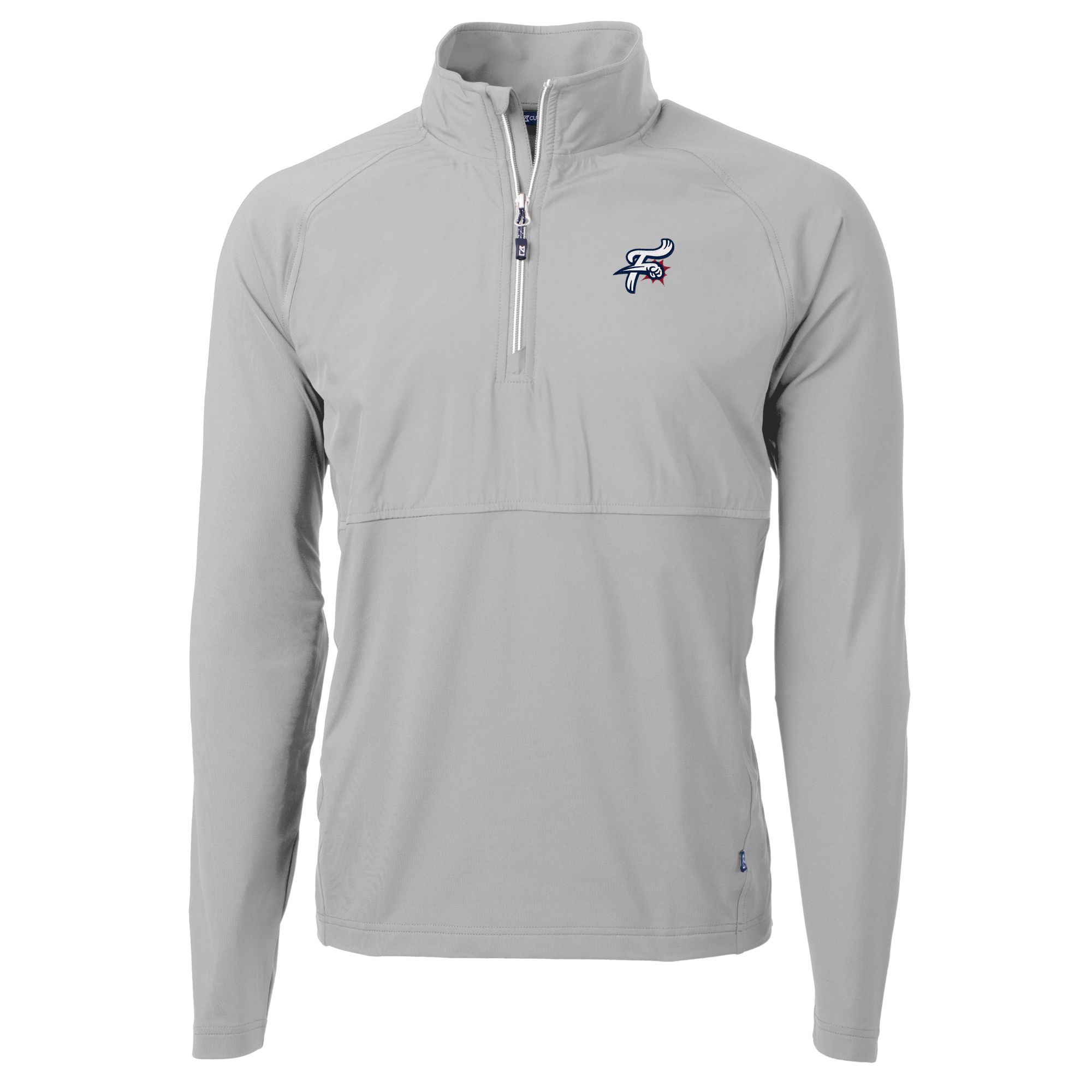 Men's Cutter & Buck Gray Reading Fightin Phils Adapt Eco Knit Hybrid Recycled Quarter-Zip Top - Image 3
