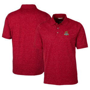 Men's Cutter & Buck  Red Toledo Mud Hens Advantage Tri-Blend Space Dye Polo