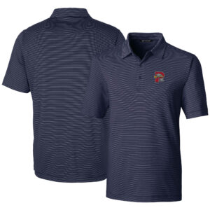 Men's Cutter & Buck  Navy Portland Sea Dogs Forge Pencil Stripe Stretch DryTec Polo