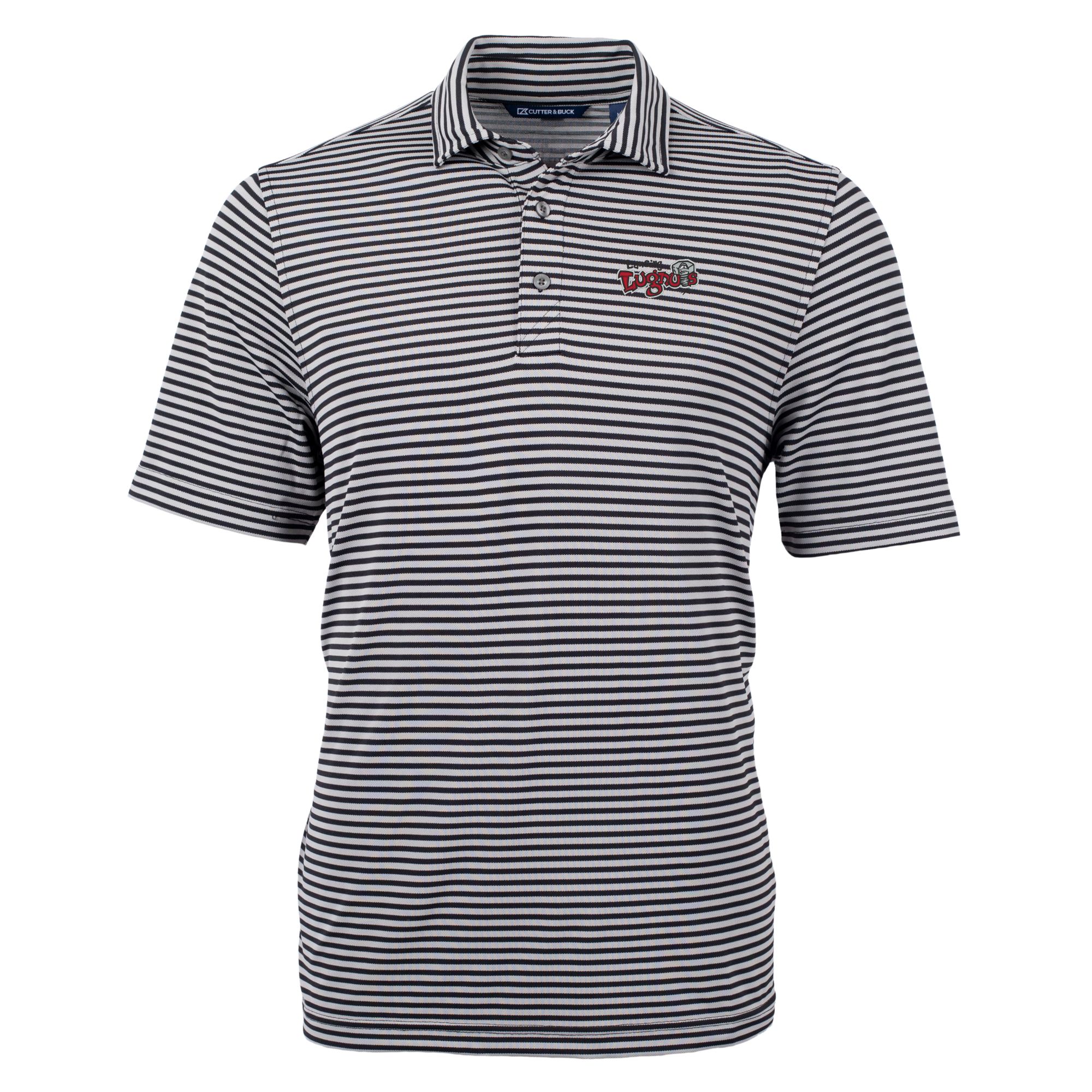 Men's Cutter & Buck Black Lansing Lugnuts DryTec Virtue Eco Pique Stripe Recycled Polo - Image 3