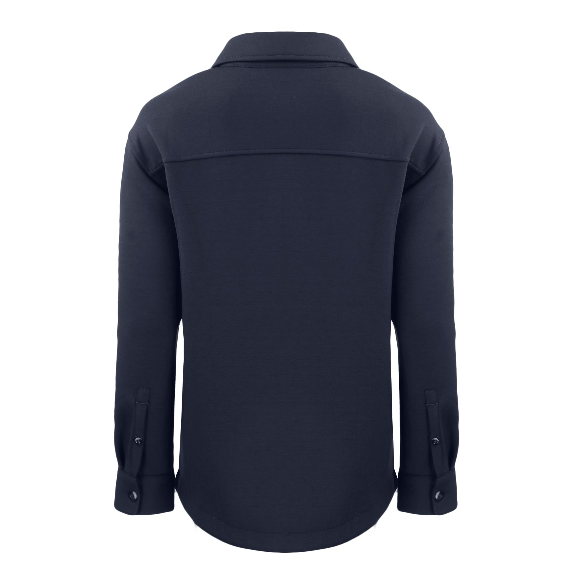 Women's Cutter & Buck Navy Baltimore Ravens Americana Roam Eco Knit Full-Snap Shacket - Image 4