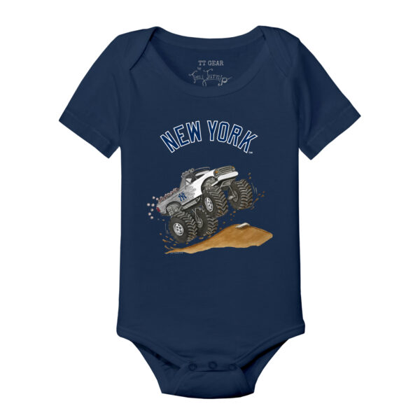 Infant Tiny Turnip Navy New York Yankees Monster Truck Bodysuit - Image 6