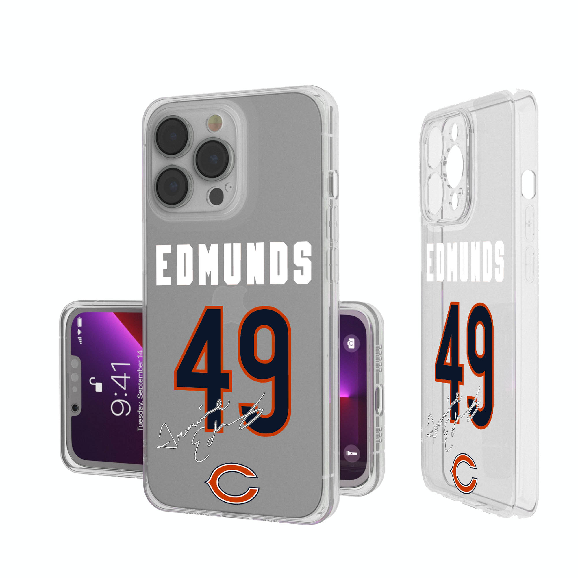 Keyscaper Tremaine Edmunds Chicago Bears iPhone Clear Case