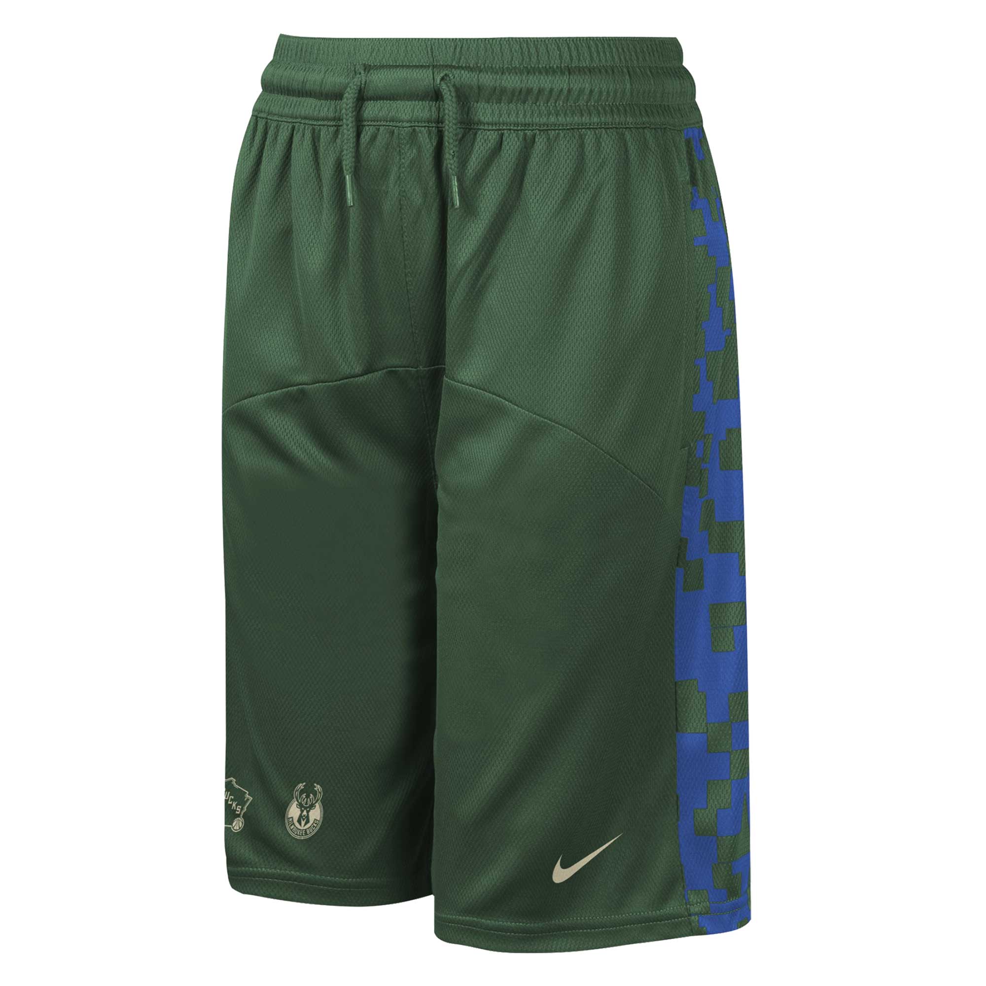 Youth Nike Hunter Green Milwaukee Bucks Courtside Starting Five Team Shorts - Image 6
